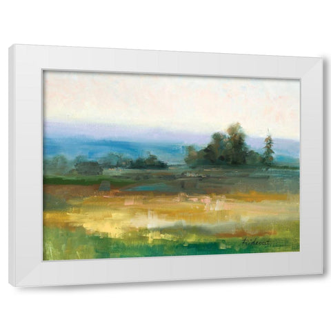 Calm in the Valley White Modern Wood Framed Art Print by Candy Rideout