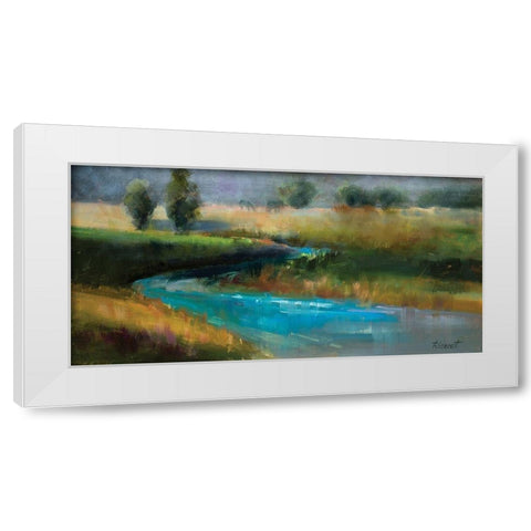 River View White Modern Wood Framed Art Print by Candy Rideout