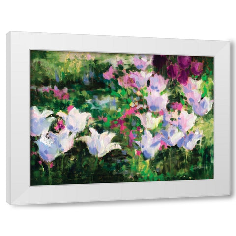 Floral II White Modern Wood Framed Art Print by Candy Rideout