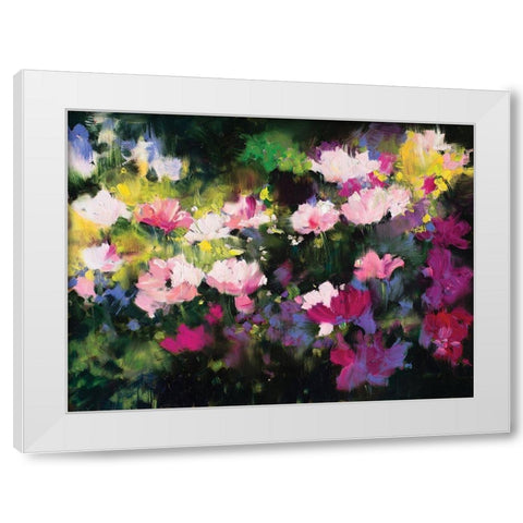 Floral III White Modern Wood Framed Art Print by Candy Rideout
