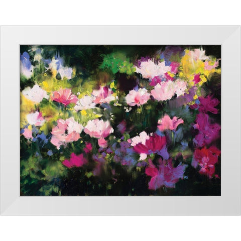 Floral III White Modern Wood Framed Art Print by Candy Rideout