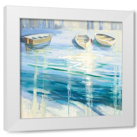 Three is a Crowd White Modern Wood Framed Art Print by Candy Rideout