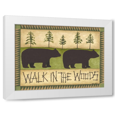 Walk in the Woods White Modern Wood Framed Art Print by Shamp, Cindy