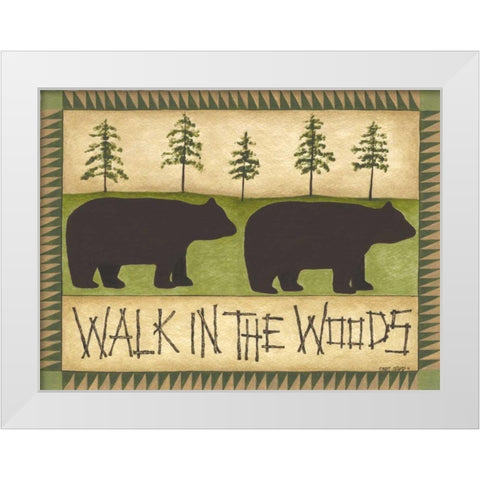 Walk in the Woods White Modern Wood Framed Art Print by Shamp, Cindy