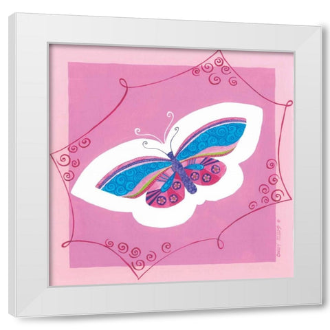 Butterfly I White Modern Wood Framed Art Print by Shamp, Cindy