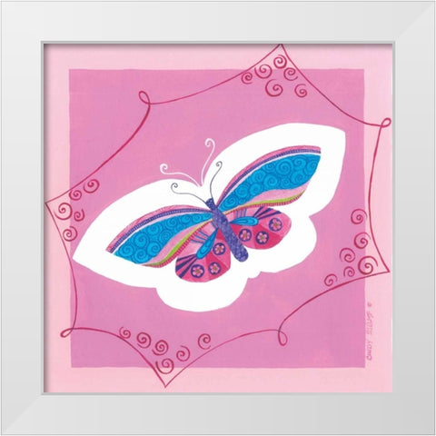Butterfly I White Modern Wood Framed Art Print by Shamp, Cindy