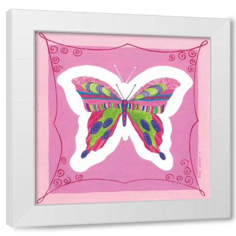 Butterfly II White Modern Wood Framed Art Print by Shamp, Cindy