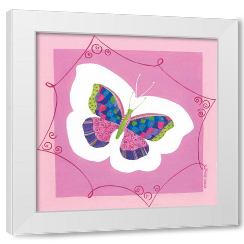 Butterfly III White Modern Wood Framed Art Print by Shamp, Cindy