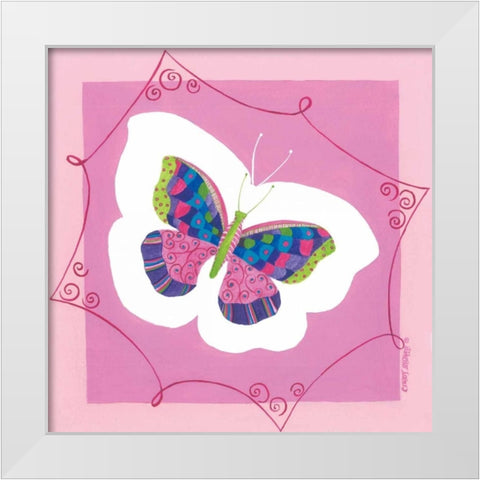 Butterfly III White Modern Wood Framed Art Print by Shamp, Cindy