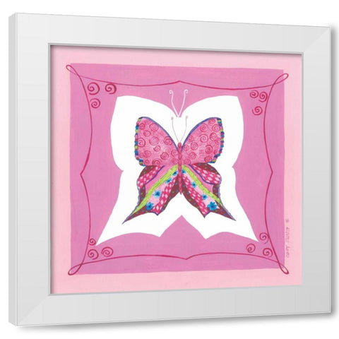Butterfly IV White Modern Wood Framed Art Print by Shamp, Cindy