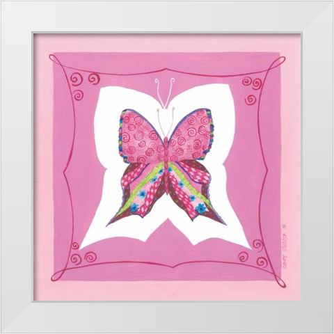 Butterfly IV White Modern Wood Framed Art Print by Shamp, Cindy