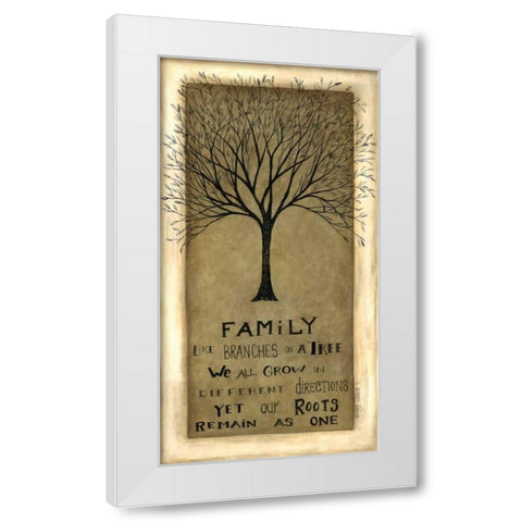 Family Tree White Modern Wood Framed Art Print by Shamp, Cindy