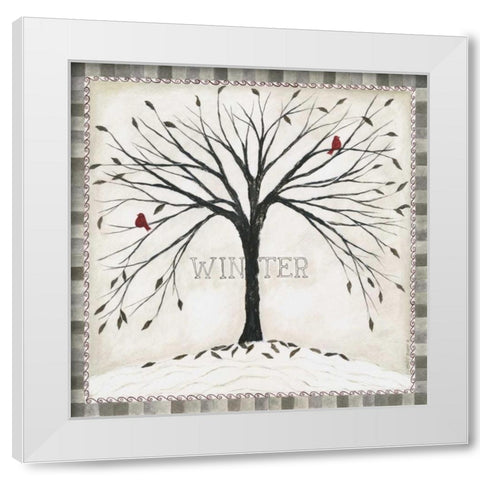 Winter White Modern Wood Framed Art Print by Shamp, Cindy