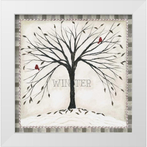 Winter White Modern Wood Framed Art Print by Shamp, Cindy