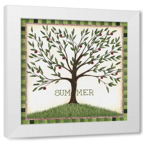 Summer White Modern Wood Framed Art Print by Shamp, Cindy