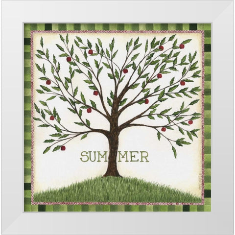 Summer White Modern Wood Framed Art Print by Shamp, Cindy