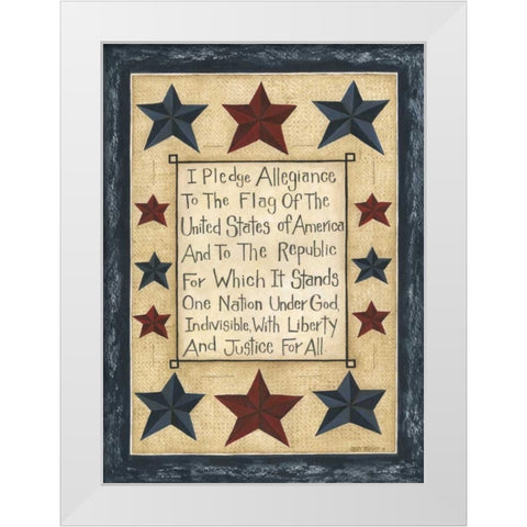 Pledge White Modern Wood Framed Art Print by Shamp, Cindy