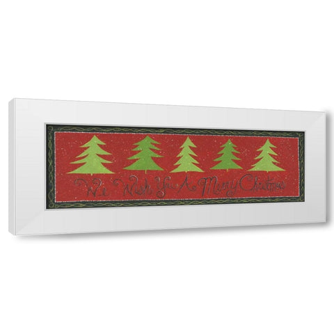 Wish You a Merry Christmas White Modern Wood Framed Art Print by Shamp, Cindy