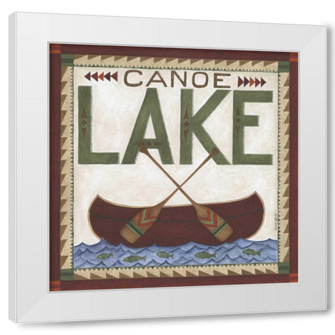 Canoe Lake White Modern Wood Framed Art Print by Shamp, Cindy