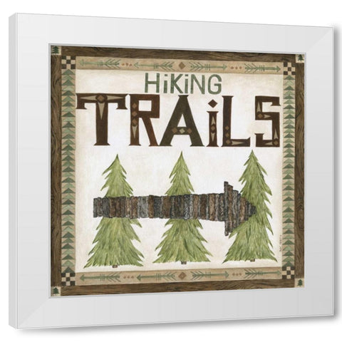 Hiking Trails White Modern Wood Framed Art Print by Shamp, Cindy