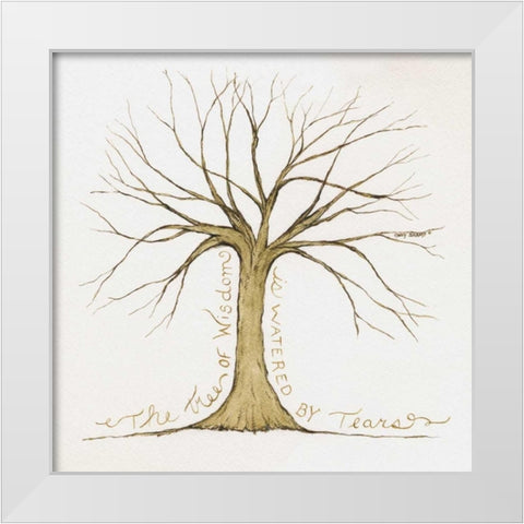 Tree White Modern Wood Framed Art Print by Shamp, Cindy