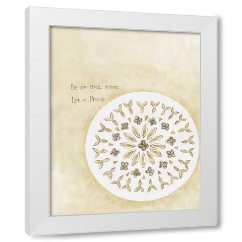 One Mind White Modern Wood Framed Art Print by Shamp, Cindy
