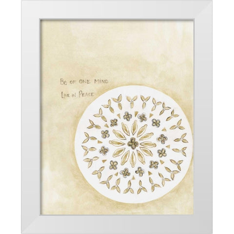 One Mind White Modern Wood Framed Art Print by Shamp, Cindy