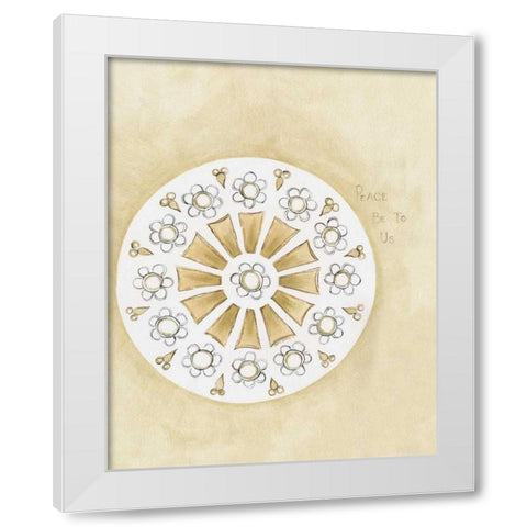 Peace  White Modern Wood Framed Art Print by Shamp, Cindy