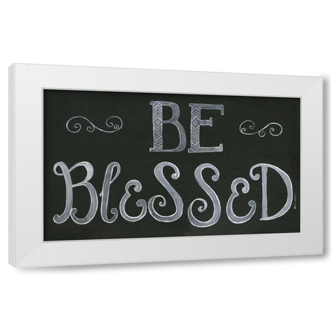Be Blessed White Modern Wood Framed Art Print by Shamp, Cindy