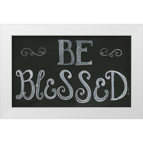 Be Blessed White Modern Wood Framed Art Print by Shamp, Cindy