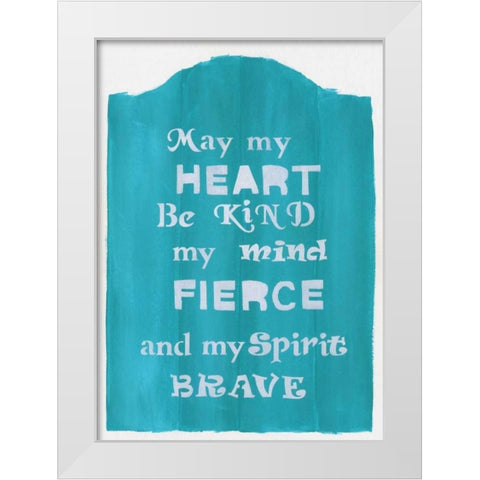 Brave Spirit White Modern Wood Framed Art Print by Shamp, Cindy
