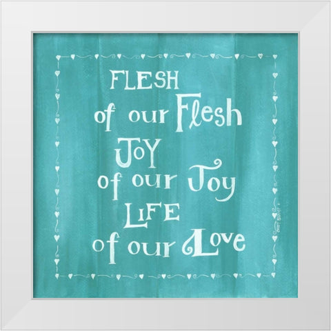 Flesh White Modern Wood Framed Art Print by Shamp, Cindy