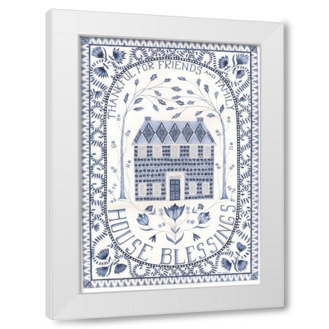 Country Blues I White Modern Wood Framed Art Print by Shamp, Cindy