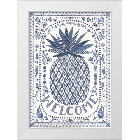 Country Blues II White Modern Wood Framed Art Print by Shamp, Cindy