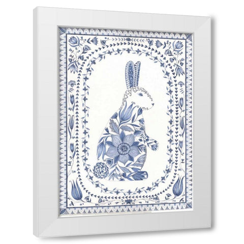 Country Blues III White Modern Wood Framed Art Print by Shamp, Cindy