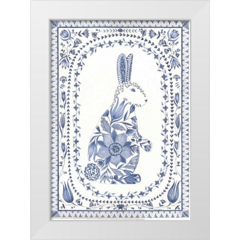 Country Blues III White Modern Wood Framed Art Print by Shamp, Cindy