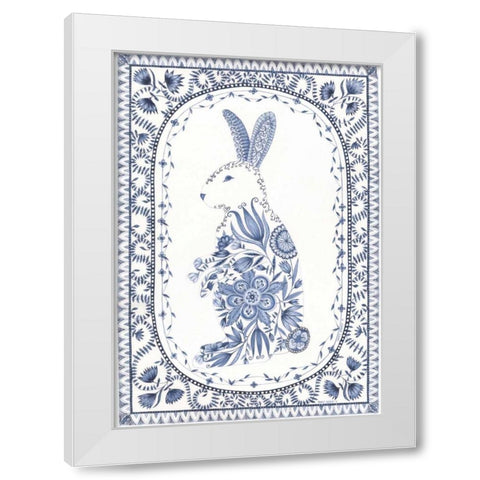 Country Blues IV White Modern Wood Framed Art Print by Shamp, Cindy