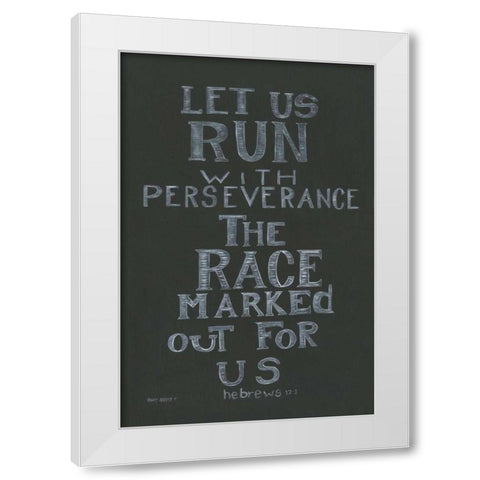 Let Us Run White Modern Wood Framed Art Print by Shamp, Cindy