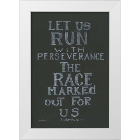 Let Us Run White Modern Wood Framed Art Print by Shamp, Cindy