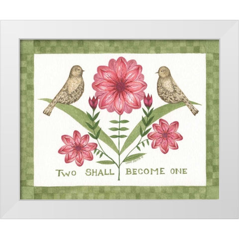 Two Shall Become White Modern Wood Framed Art Print by Shamp, Cindy