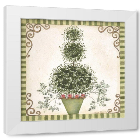 Topiary II White Modern Wood Framed Art Print by Shamp, Cindy