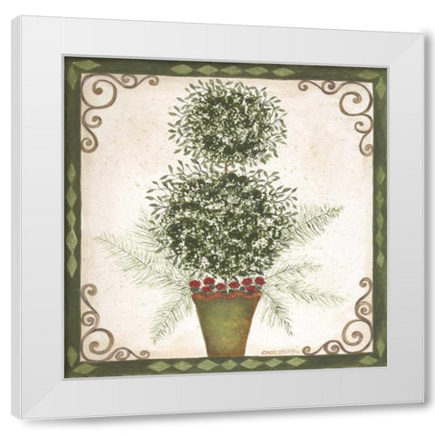 Topiary IV White Modern Wood Framed Art Print by Shamp, Cindy