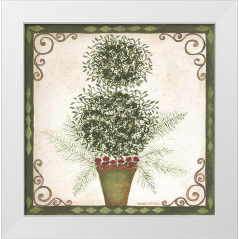 Topiary IV White Modern Wood Framed Art Print by Shamp, Cindy