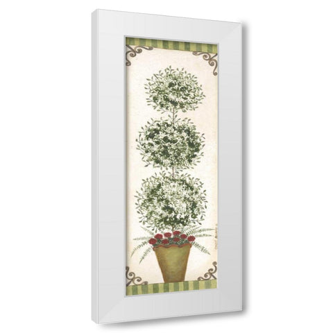 Topiary V White Modern Wood Framed Art Print by Shamp, Cindy