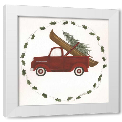 Adventure Awaits White Modern Wood Framed Art Print by Shamp, Cindy