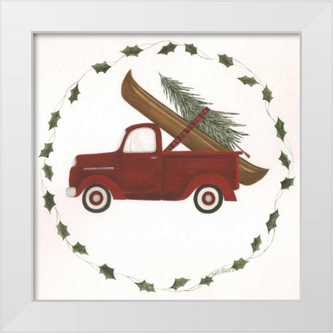 Adventure Awaits White Modern Wood Framed Art Print by Shamp, Cindy