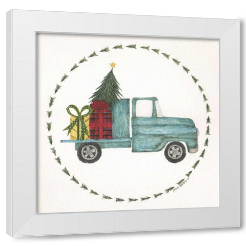 Happy Holidays White Modern Wood Framed Art Print by Shamp, Cindy