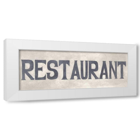 Restaurant White Modern Wood Framed Art Print by Shamp, Cindy