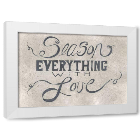 Season Everything White Modern Wood Framed Art Print by Shamp, Cindy
