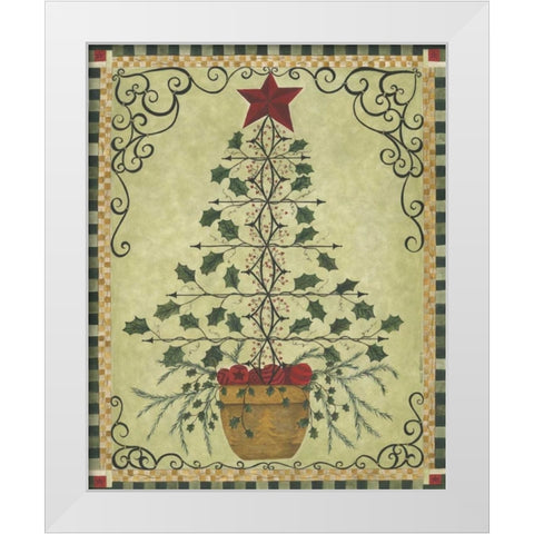 Topiary Tree White Modern Wood Framed Art Print by Shamp, Cindy